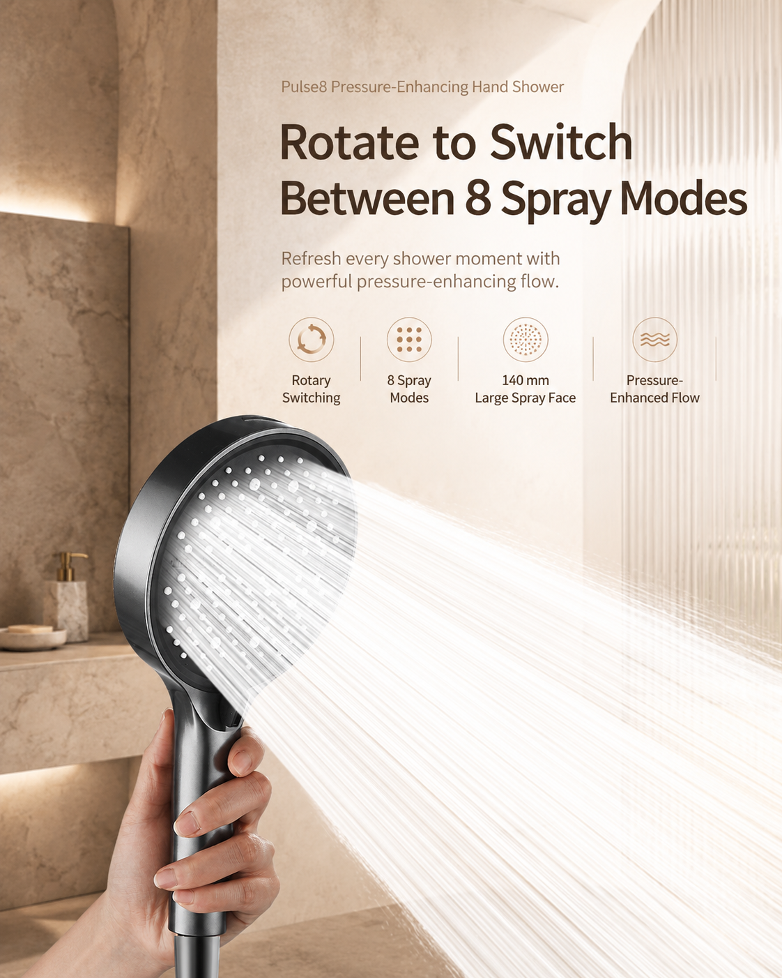 Pulse8 Hand Shower
