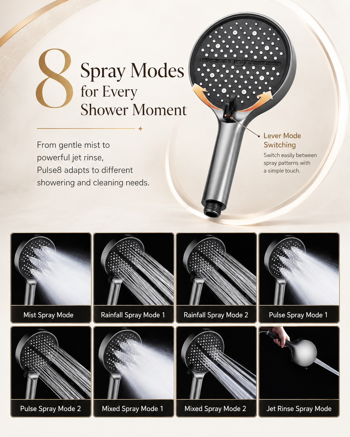 Pulse8 Hand Shower