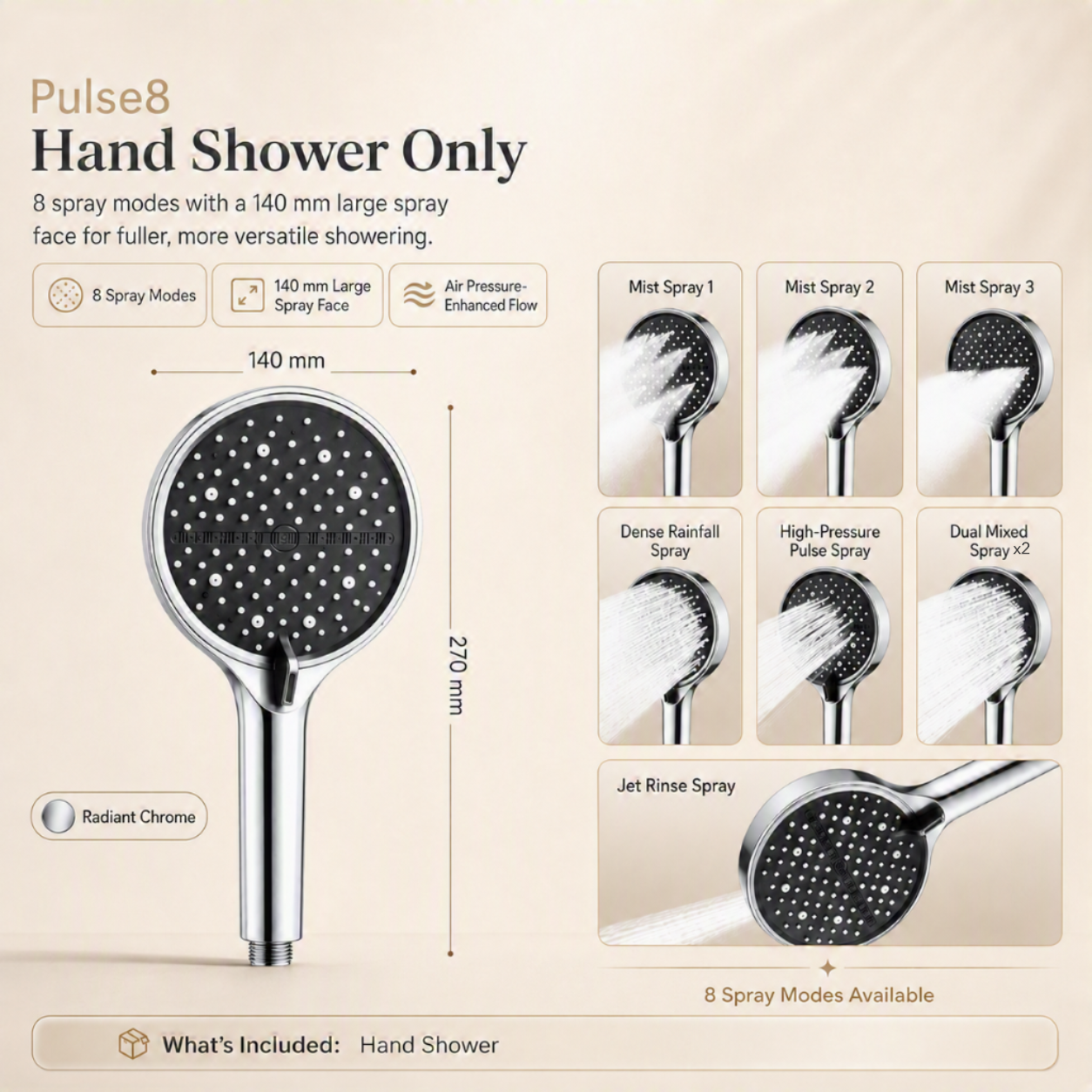 Pulse8 Hand Shower