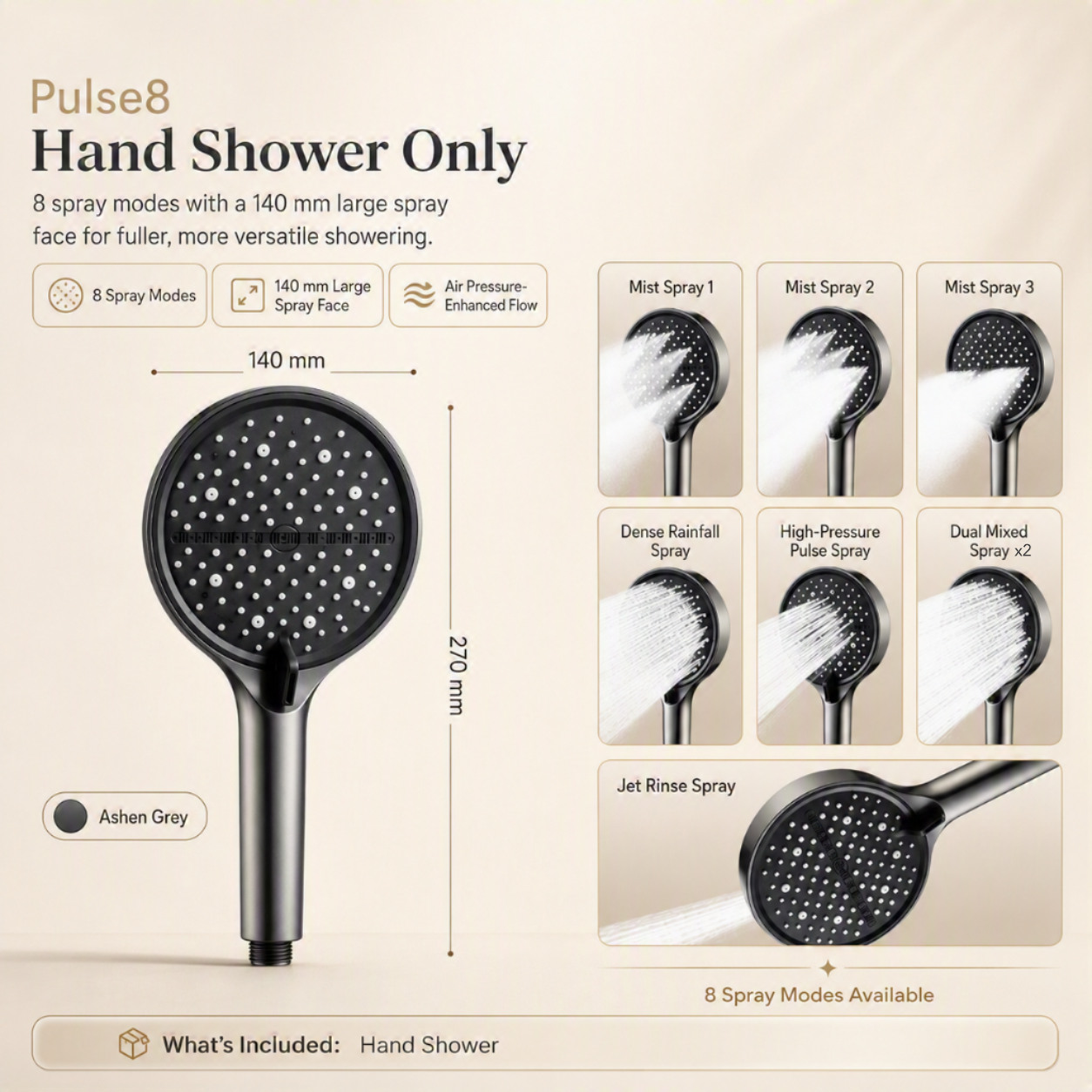 Pulse8 Hand Shower