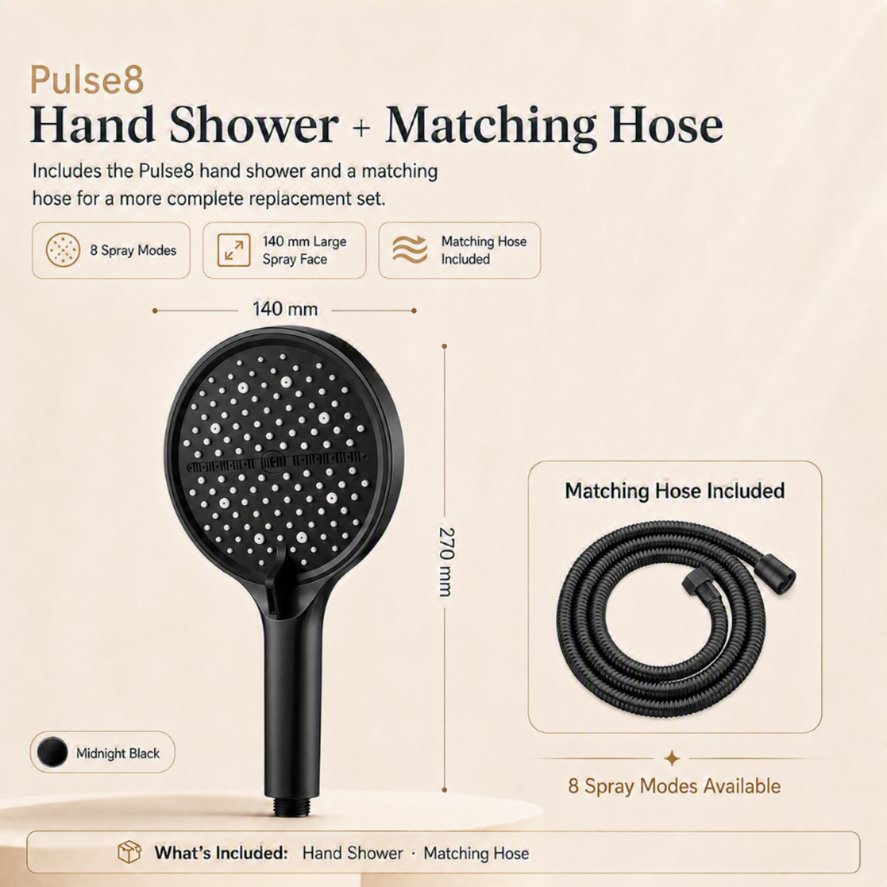 Pulse8 Hand Shower