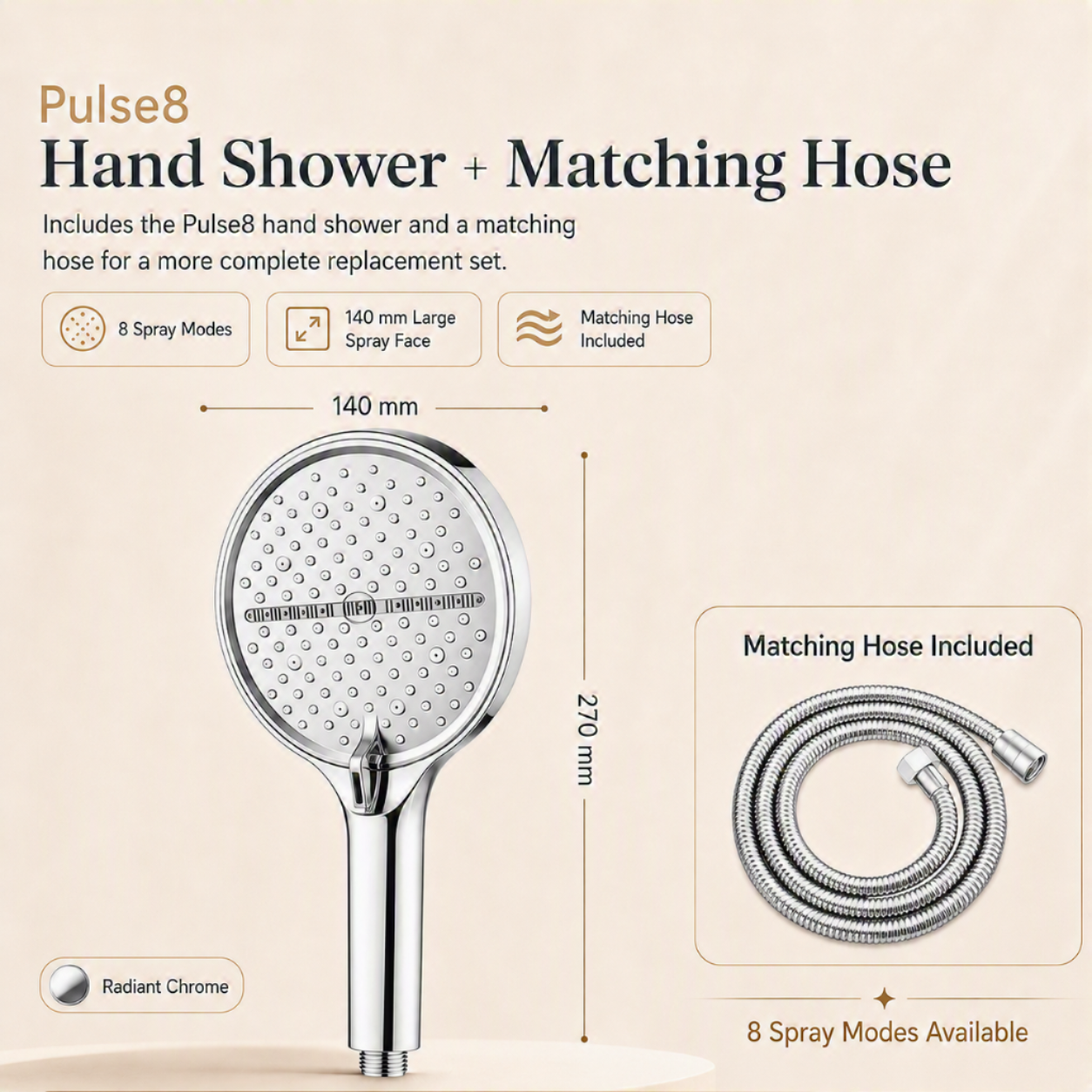 Pulse8 Hand Shower
