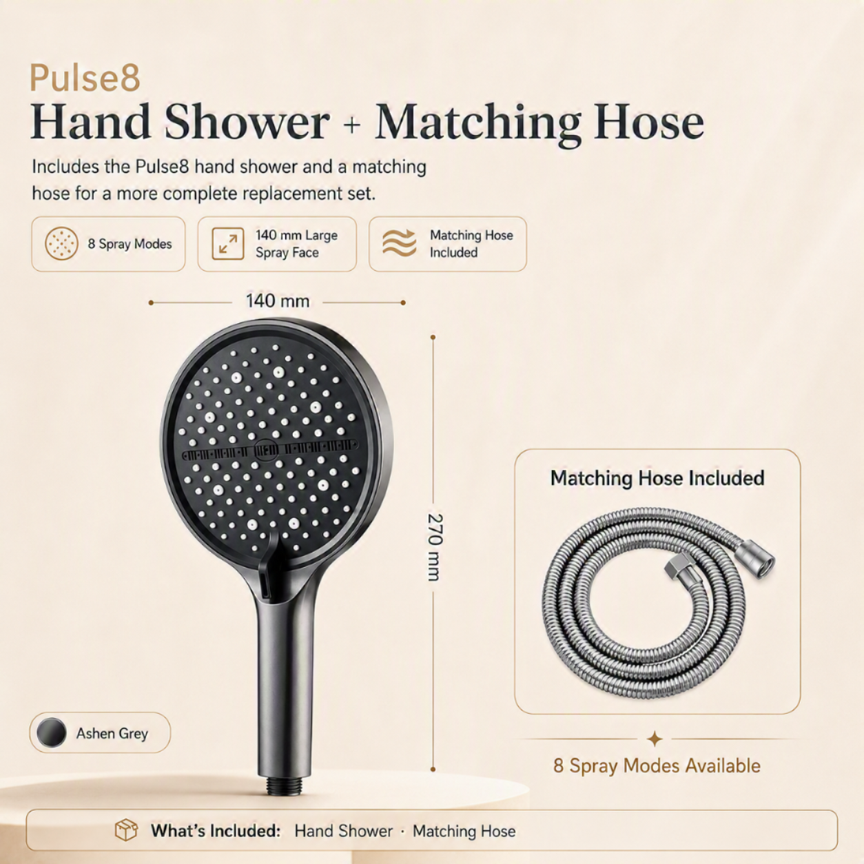 Pulse8 Hand Shower