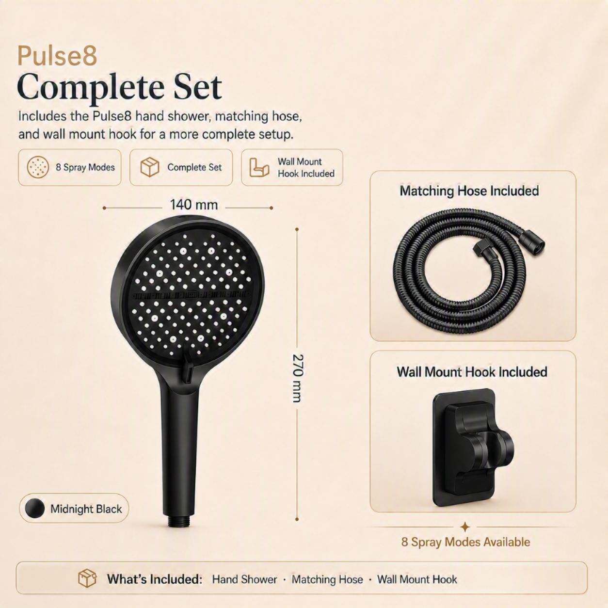 Pulse8 Hand Shower