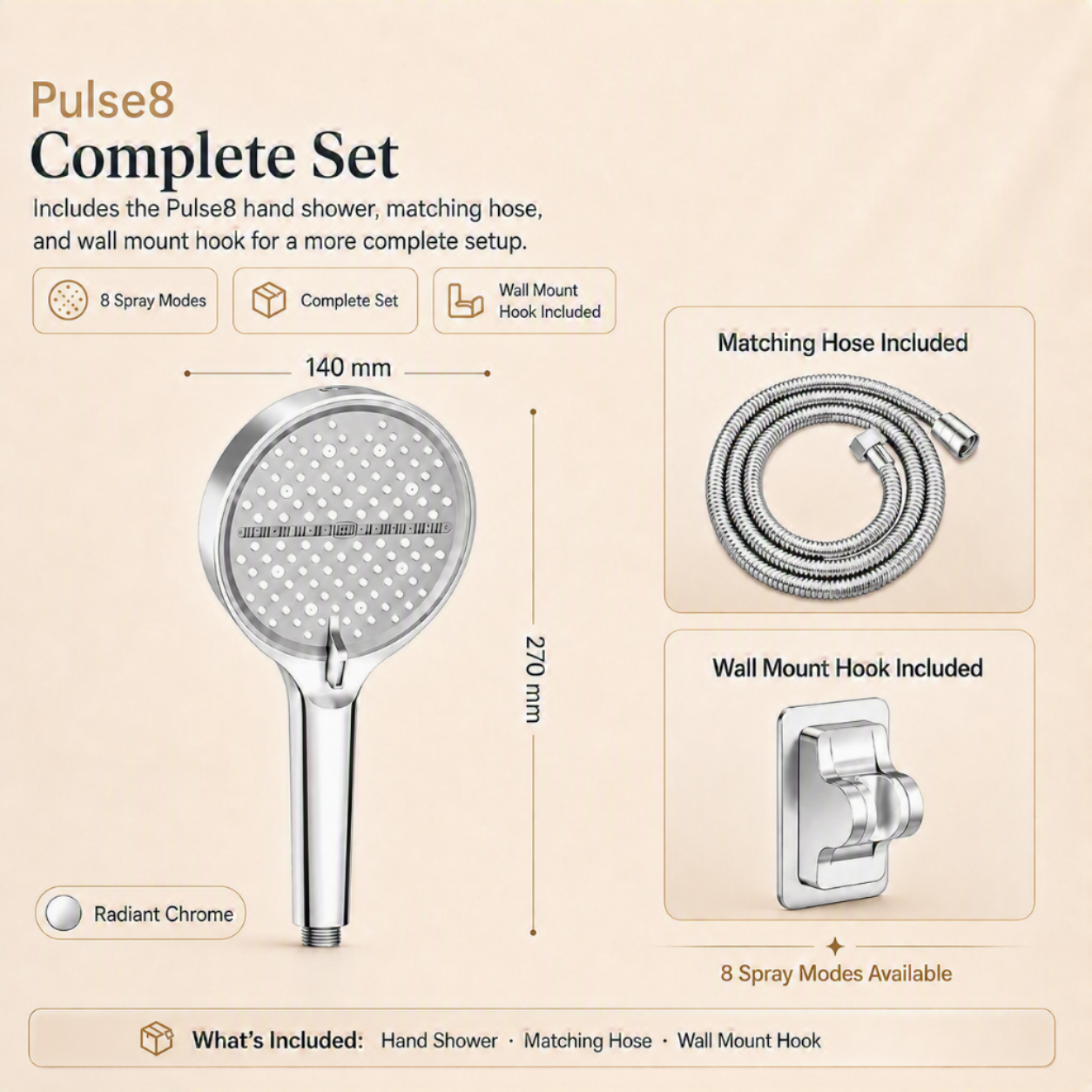 Pulse8 Hand Shower