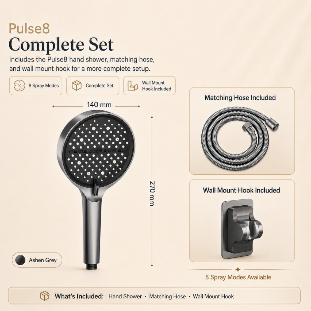 Pulse8 Hand Shower